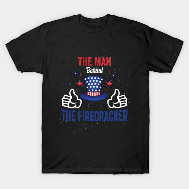 Funny Pregnancy 4th Of July The Man Behind The Firecracker T-Shirt by Saad Store 